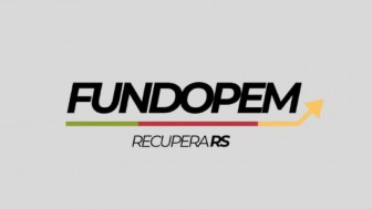 Logo do Fundopem Recupera sobre um fundo cinza
