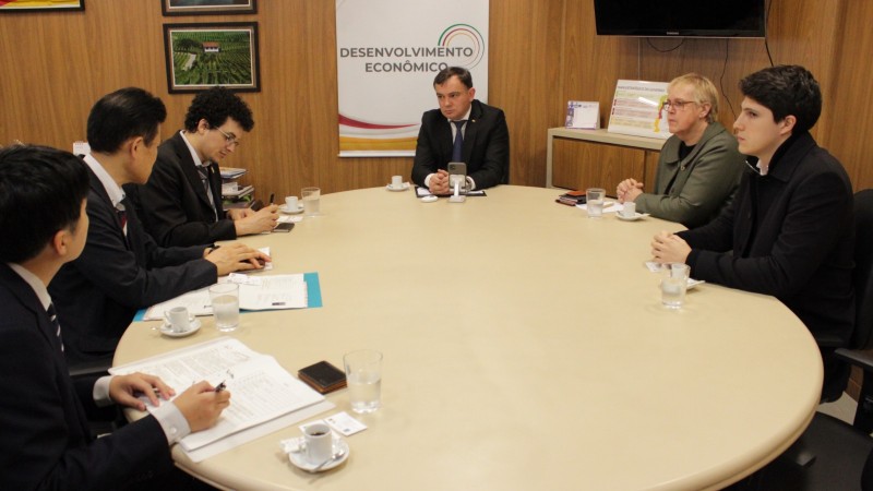 Foto de um grupo de pessoas sentadas ao redor de uma mesa de reuni&otilde;es