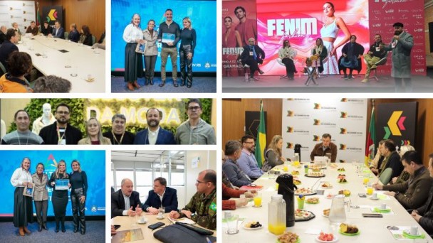 mosaico de fotos das agendas da semana
