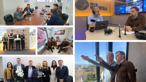 mosaico de fotos com as agendas da semana